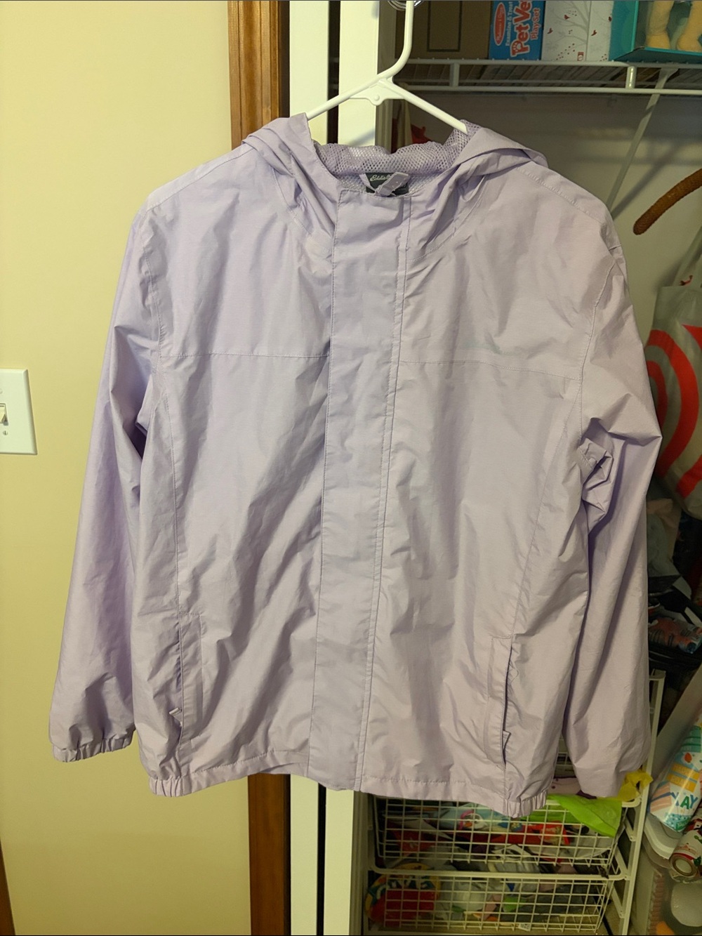 Eddie Bauer Lavender Hooded Kids Rain Jacket